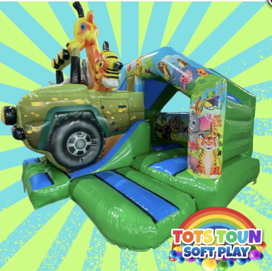 Jungle Safari Bouncy Castle Hire Jungle Safari Bouncy Castle