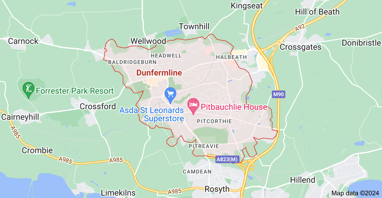 Map of Dunfermline Map of Dunfermline